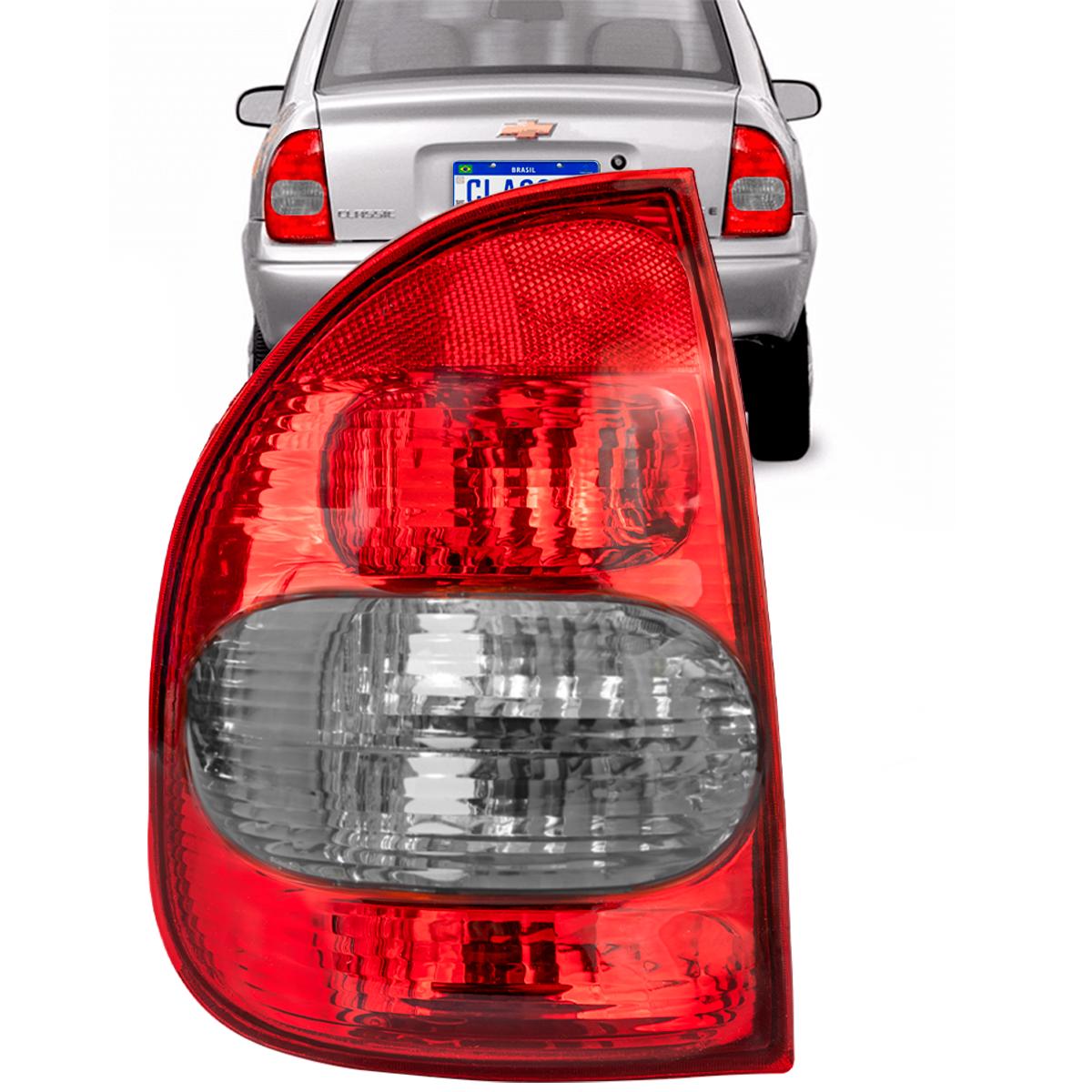 Lanterna Traseira Fumê Corsa Sedan 2000 2001 2002 Classic 2005 2006 2007 2008 2009 2010 Acrílico