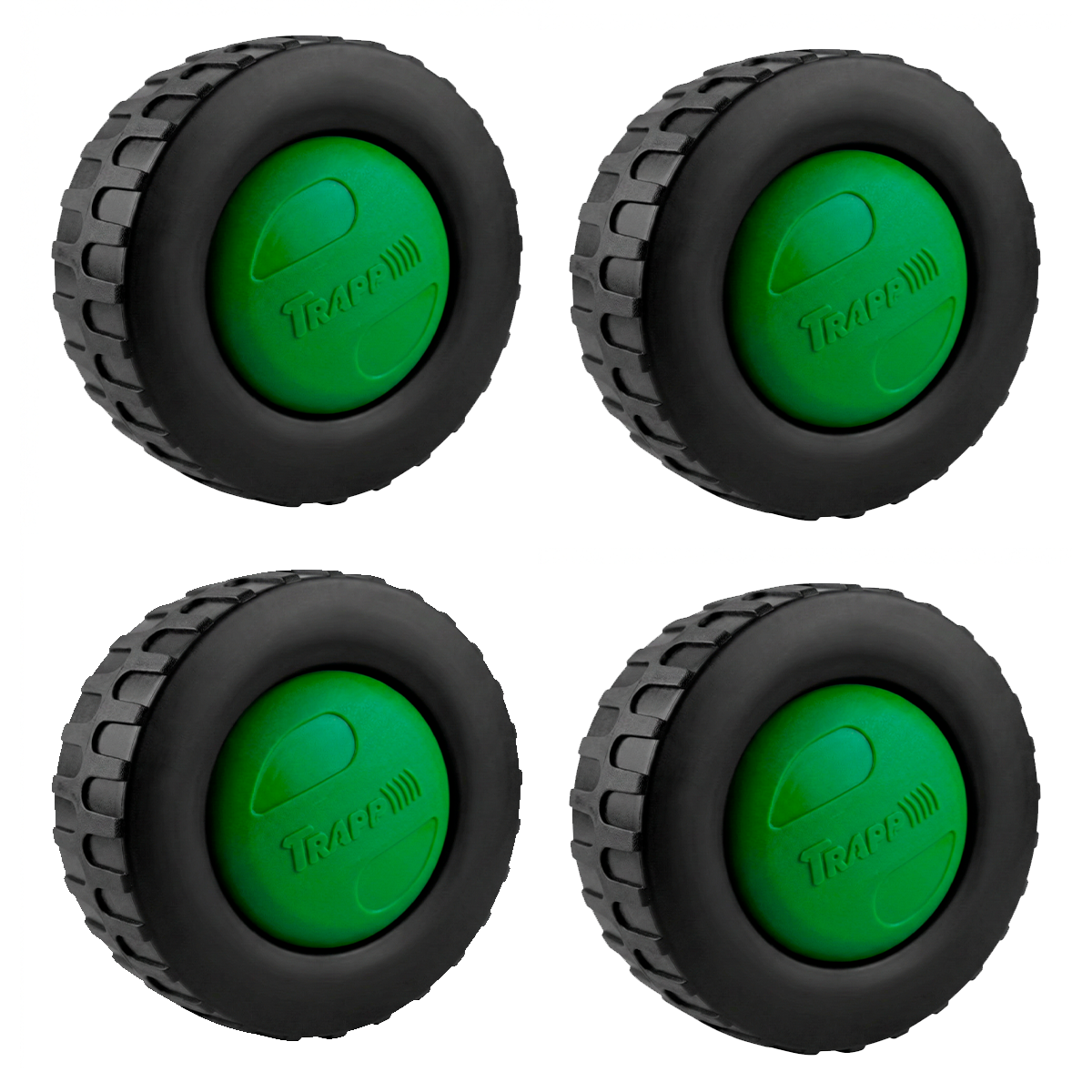 Kit 04 Rodas + Calotas P/ Cortador De Grama SL 30T TS 70Trapp