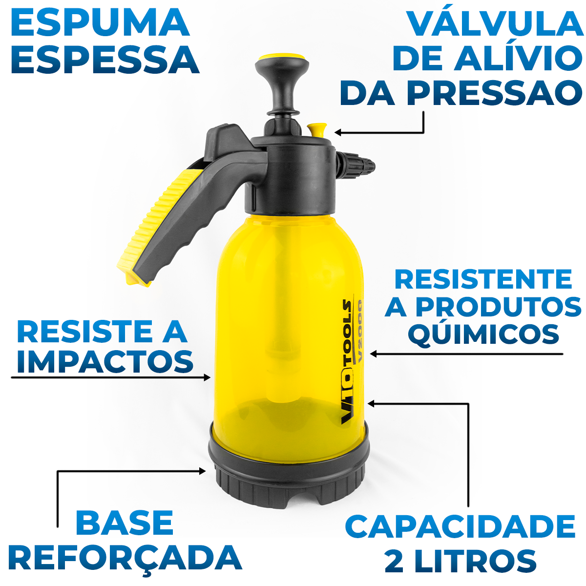 Snow Foam Shampoozeira Gerador de Espuma Pulverizador Manual