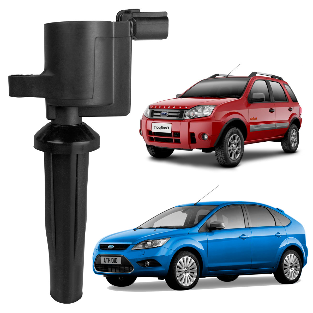 Bobina de Ignição Ford Focus Ecosport 2.0 Duratec 2009 2010 2011 2012 2013 4M5E12A366AA