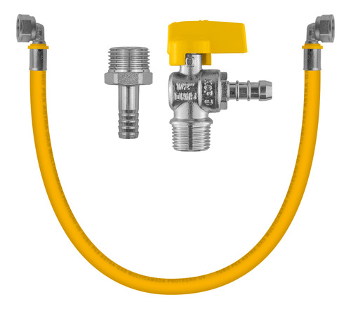 Kit 10 Metros Tubo Pex 16mm Para Gás + Cotovelos + Registro Angular + Bico Espigão 
