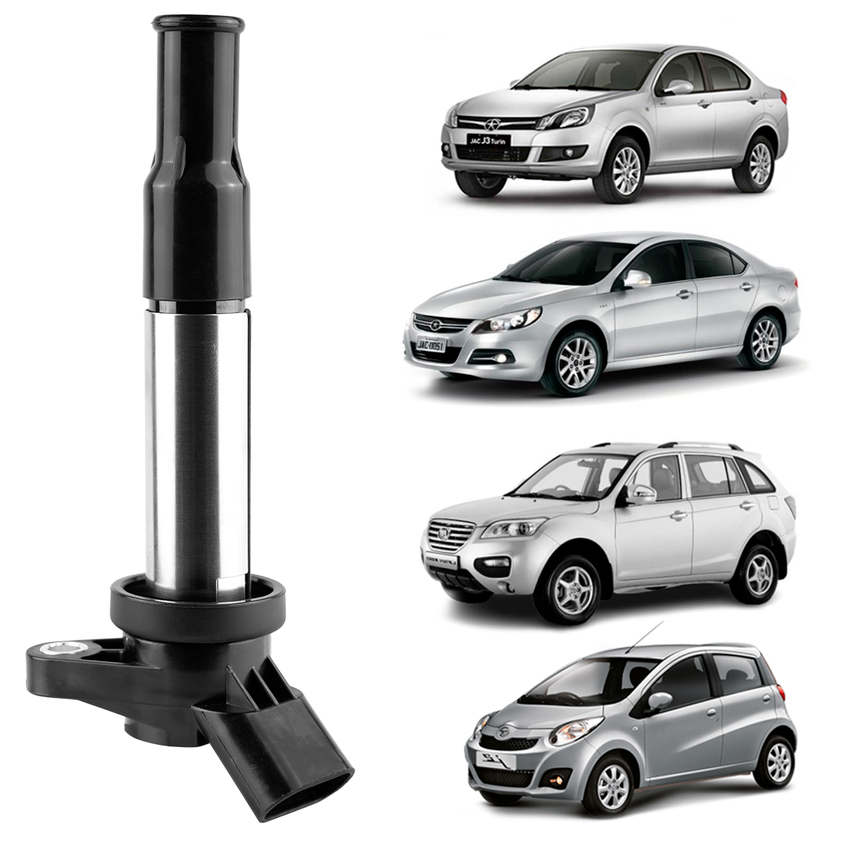 Bobina de Ignição Jac J2 J3 J5 Lifan X60 2010 2011 2012 2013 2014 2015 2016