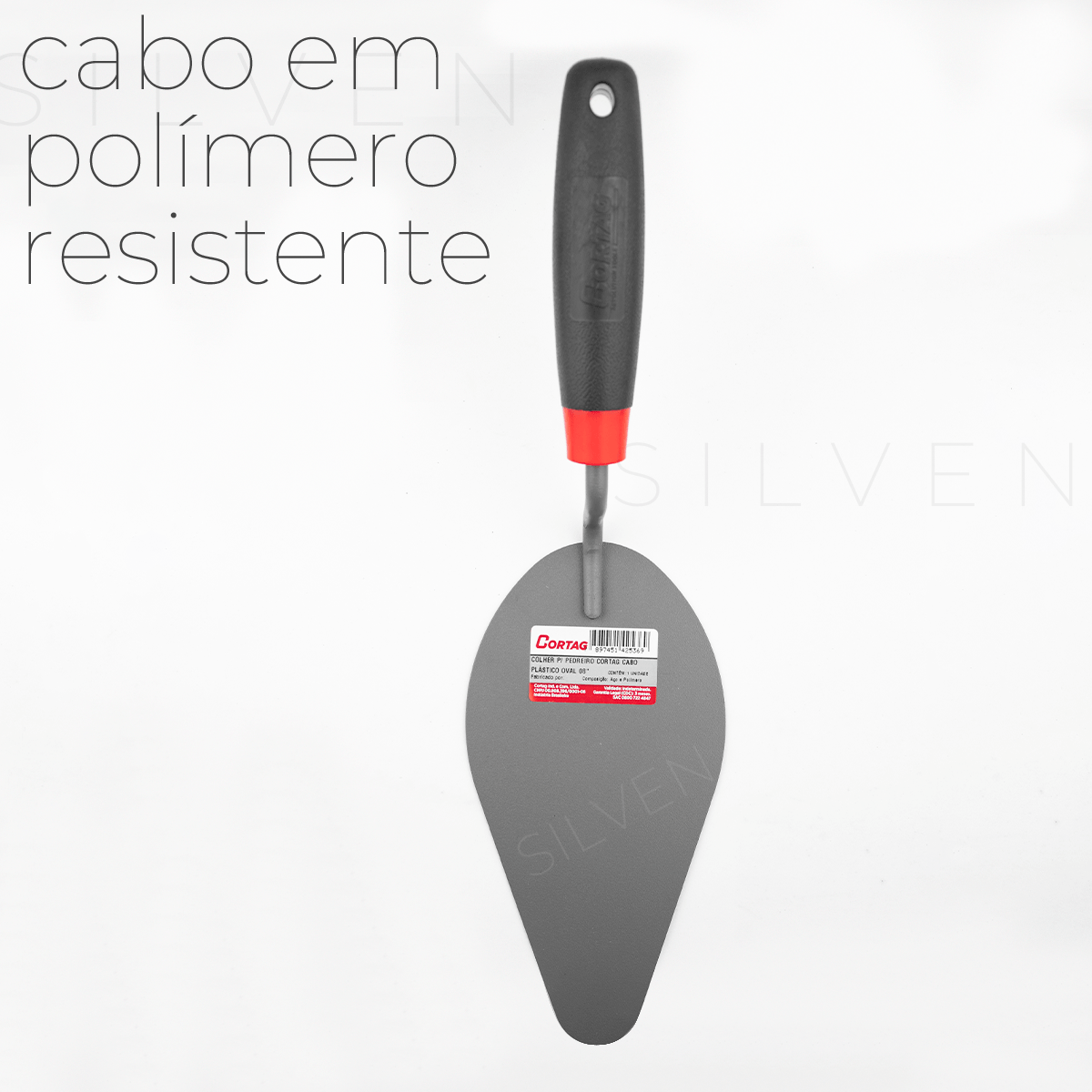 Colher de Pedreiro Aço Oval 8 polegadas Cortag Assentamento de tijolos ...