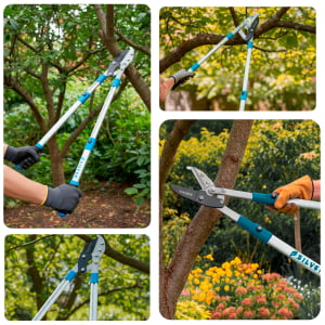 Tesoura De Poda Longa Afiada Galhos Cabo Extensível Ajustável Até 1 Metro Profissional Jardim Jardinagem