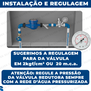 Válvula Redutora De Pressão 3/4 C/manômetro Blukit Regulador