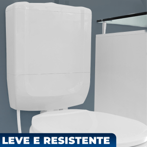 Caixa De Descarga Baixa Astra Acoplada + 3 Bloco Pedra Sanitárias