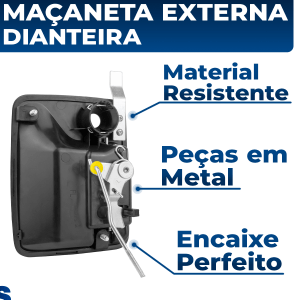 Maçaneta Puxador Porta F250 F350 Dianteira Externa Esquerda Direita F-12000 F-14000 F-16000