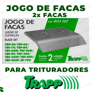 Jogo De Facas Lâminas Para Triturador Trf (40 Á 400) Trapp