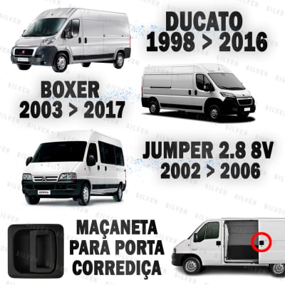 Maçaneta Puxador Externa da Porta Corrediça da Fiat Ducato, Peugeot Boxer e Citroen Jumper