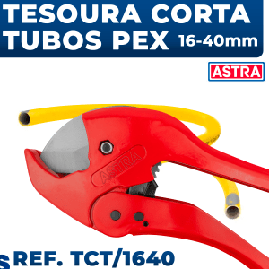 Tesoura Cortador de Tubo Pex Mangueira 16-40mm Astra Tct/1640