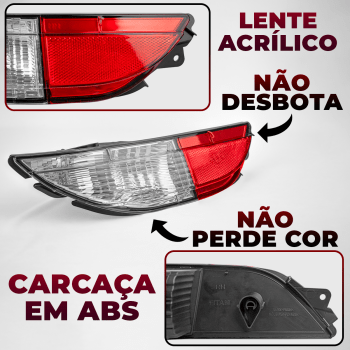 Par Lanterna Parachoque Luz Ré Fiat Toro 2016 2017 2018 2019 2020 2021 2022