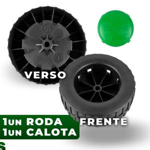 Conjunto Kit Roda e Calota Dianteira Cortador Trapp WM-350