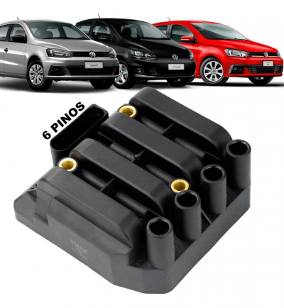 Bobina Ignição Gol G5 Fox Voyage 1.0 6 Pinos Primeira Linha