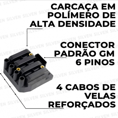 Bobina Ignição Gol G5 Fox Voyage 1.0 6 Pinos Primeira Linha