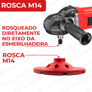 Rebolo Diamantado de Desbaste para Concreto Segmentado para Esmerilhadeira Lixadeira 115mm Cortag.