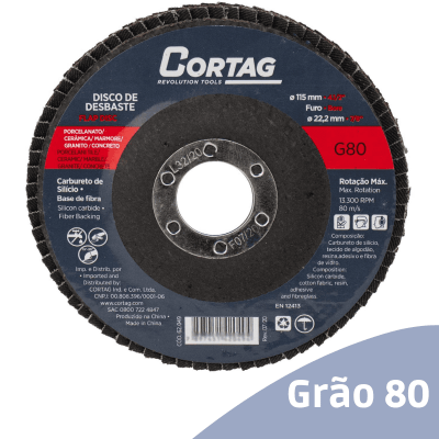 Kit 2 Disco de Desbaste Grão 40 Flap 4.1/2" 115mm Acabamento Cerâmica Granito Concreto Porcelanato