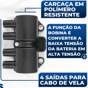 Bobina de Ignição Cobalt 1.4 1.8 2012 2013 2014 2015 2016 5 pinos