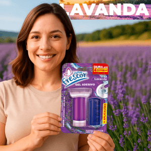 Aplicador Gel Adesivo Detergente Sanitário Lavanda Refil 4 Aplicações 28g