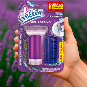Aplicador Gel Adesivo Detergente Sanitário Lavanda Refil 4 Aplicações 28g