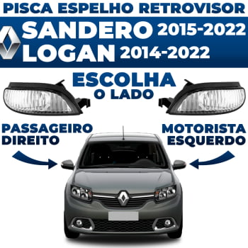 Pisca Seta Retrovisor Renault Sandero Logan 2014 2015 2016 2017 2018 2019 2020 2021 2022 2023 2024 2025