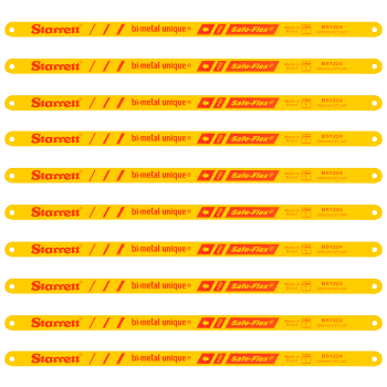 Kit 10 Lâmina de Serra Manual Starret BS1224 Safe Bi-Metal Unique 12 polegadas 300mm Metal Aço