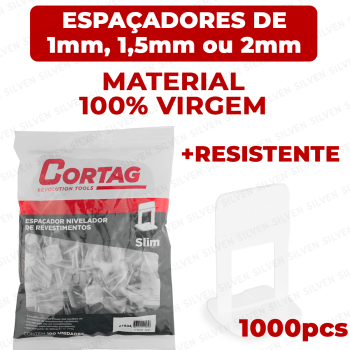 Espaçador Nivelador Cortag Piso Porcelanato 1000+100 Cunhas