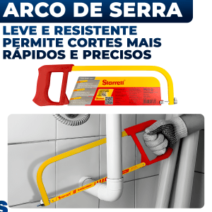 Arco De Serra Serrinha Manual Com Lâmina Bs 12 Pol. K140 Starrett