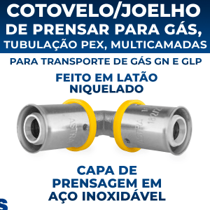 Cotovelo Joelho Prensar Astra Gás 90° 16mm X 16mm Tubulação PEX Encanamento