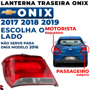 Lanterna Traseira Onix Lt Ltz Activ 2017 2018 2019 Joy 2020