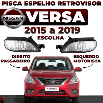 Pisca Seta Retrovisor Nissan Versa 2015 2016 2017 2018 2019 2020 2021 V- Drive