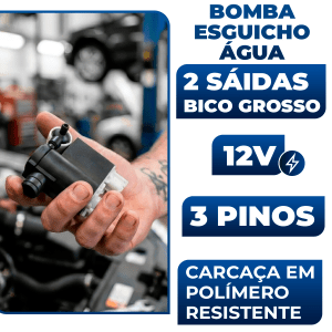 Bomba Esguicho Água Parabrisa Hb20 1.0 1.6 I30 1.6 1.8 2.0 Tucson 2.0 2.7 Veloster 1.6 Sportage ix35 2.0 2.7