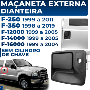 Maçaneta Puxador Porta F250 F350 Dianteira Externa Esquerda Direita F-12000 F-14000 F-16000