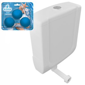 Caixa De Descarga Baixa Astra Acoplada + 3 Bloco Pedra Sanitárias