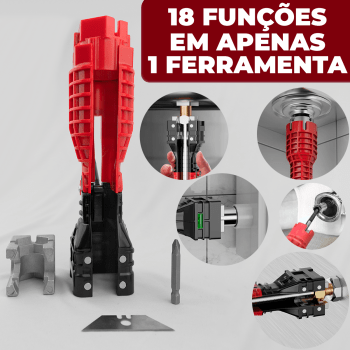 Chave Hidráulica Multiuso 18 em 1 Para Torneiras Pia Encanamentos