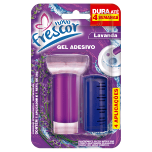 Aplicador Gel Adesivo Detergente Sanitário Lavanda Refil 4 Aplicações 28g