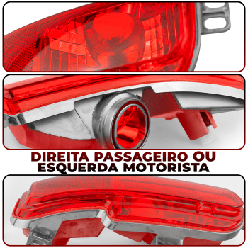 Lanterna Neblina Peugeot 207 Sedan Parachoque Traseiro 2008 2009 2010 2011 2012 2013 2014 2015