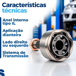 Par Junta Homocinética Peugeot 206 1.0 16V 1.4 8V