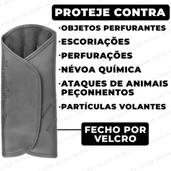 Perneira Bidim C/ Velcro 3 Talas Aço Proteção Cobra Tecmater