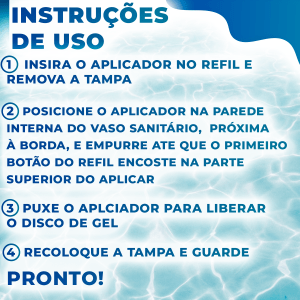 Aplicador Gel Adesivo Detergente Sanitário Marine Refil 4 Aplicações 28g