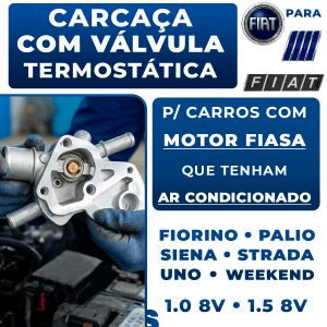 Carcaça Válvula Termostática Palio Siena 1.0 1.5 8v Fiasa 1996 até 2005