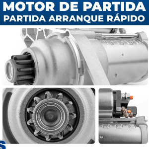 Motor Partida Arranque Rápido 11 Dentes Gol Fox Voyage Golf Polo G5 G6 Crossfox Spacefox Spacecross