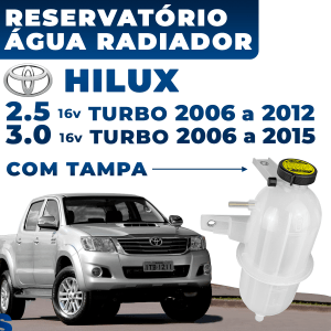 Reservatório De Água Radiador Hilux 2.5 3.0 2006 2007 2008 2009 2010 2011 2012 2013 2014