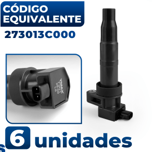 Kit 6 Bobina Ignição Azera 3.3 V6 Santa Fé 3.5 Veracruz 3.8