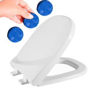 Tampa Assento Sanitário Vogue Plus + 3 Blocos Cheirinho P/ Caixa Acoplada