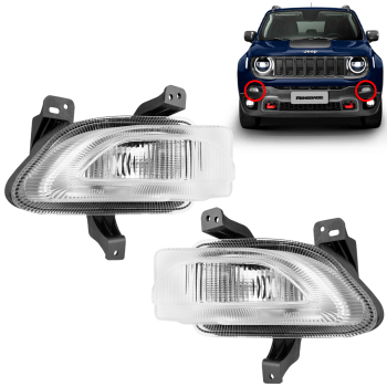 Par Pisca Seta Do Parachoque Jeep Renegade 2018 2019 2020 2021 2022 Original Fitam Direito Esquerdo