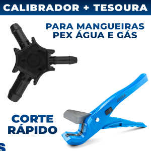 Calibrador Escareador De Tubos + Tesoura Cortar Tubo Pex Multicamadas