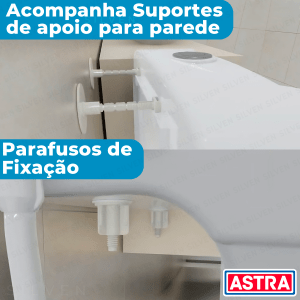 Caixa de Descarga Acoplada Completa Universal ASTRA Acionamento Simples 6L