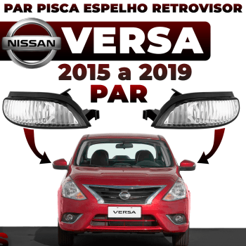 Par Pisca Seta Retrovisor Nissan Versa V-Drive 2015 2016 2017 2018 2019 2020 2021 2022