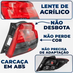 Lanterna Traseira Fumê Onix Joy Lt Ltz 2013 2014 2015 2016 Joy 2018 2019	