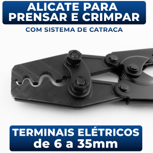 Alicate Prensar Crimpar Terminal Compressão Catraca 6 A 35mm